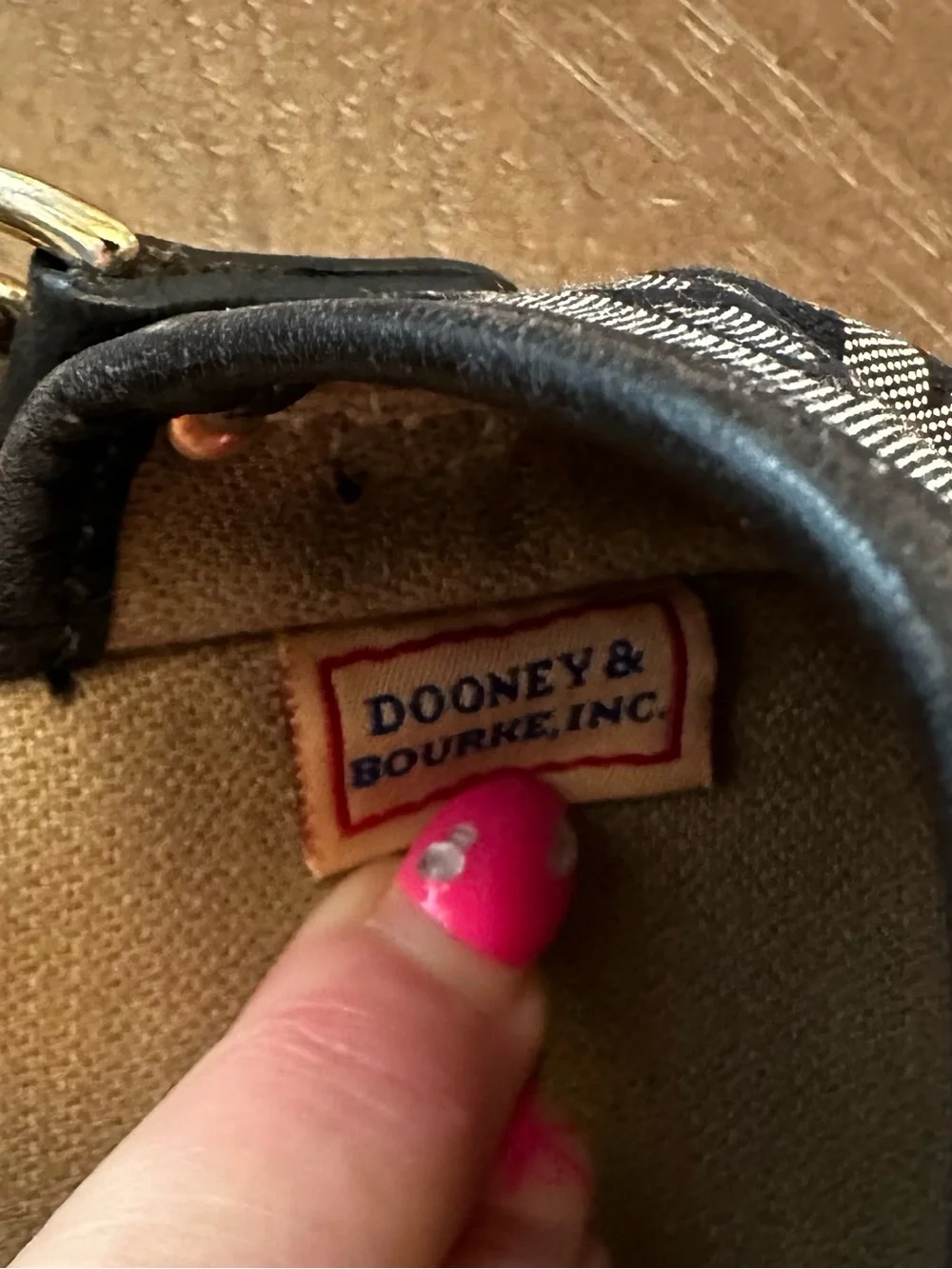 Dooney & Bourke Gray and Black Monogram Wristlet